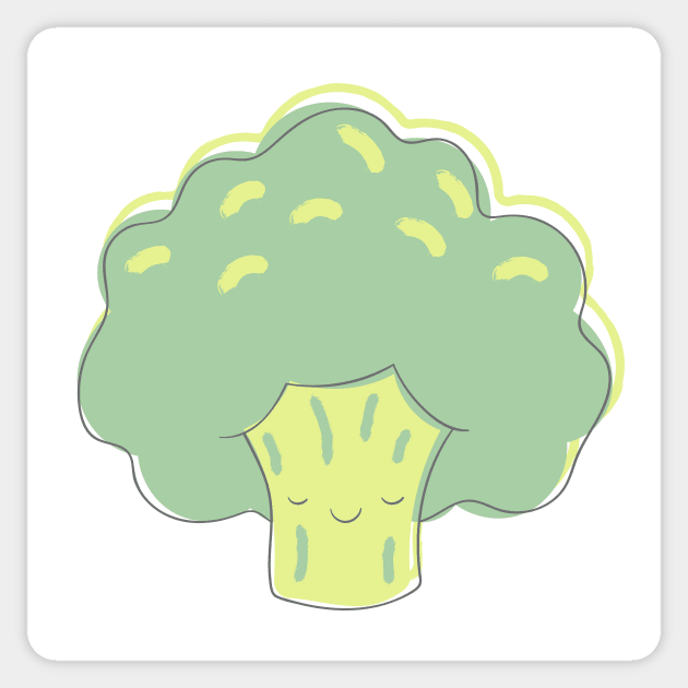 Cute Kawaii Broccoli Sticker by greenoriginals